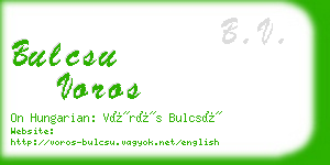 bulcsu voros business card